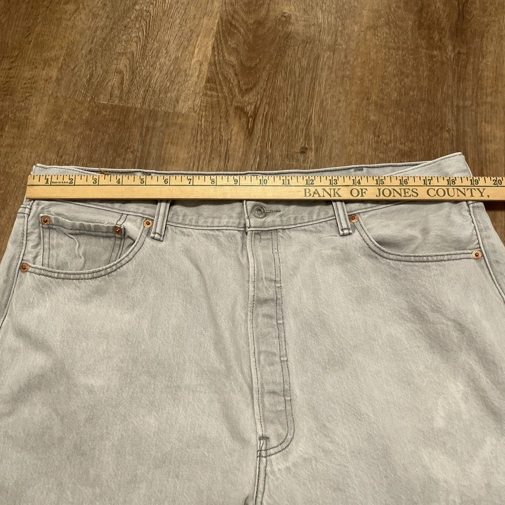 Men's Levi's 501 Jeans 42x30 Gray Y2K Baggy Relaxed Fit Red Tab